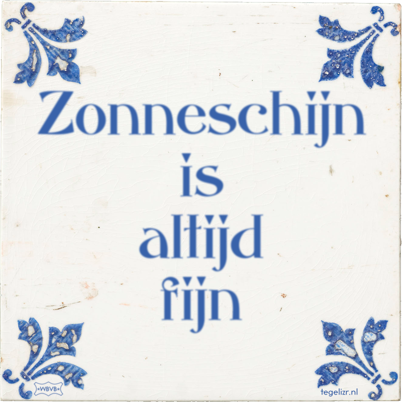 Zonneschijn is altijd fijn - Online tegeltjes bakken