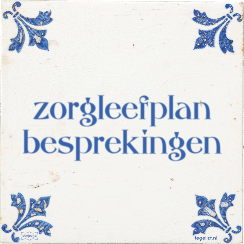 zorgleefplan besprekingen - Online tegeltjes bakken