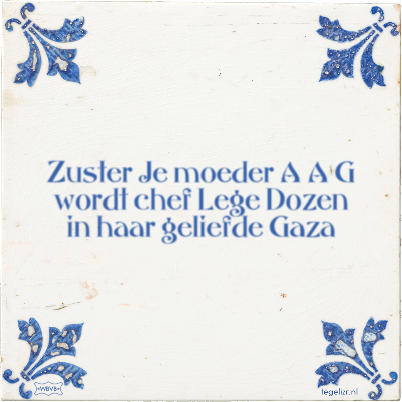 Zuster Je moeder A A G wordt chef Lege Dozen in haar geliefde Gaza - Online tegeltjes bakken