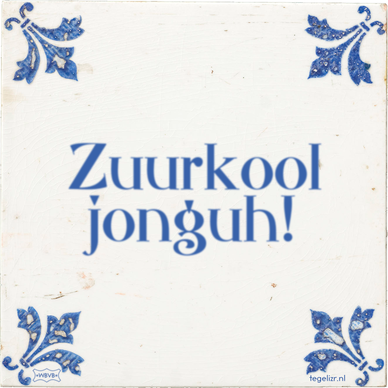 Zuurkool jonguh! - Online tegeltjes bakken