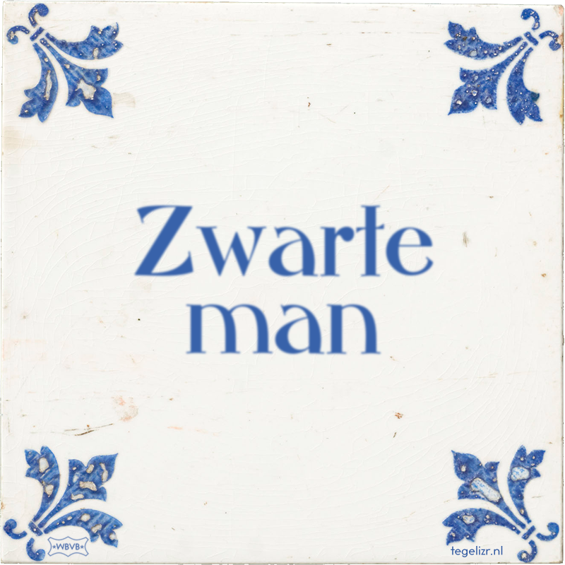 Zwarte man - Online tegeltjes bakken
