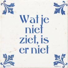 Wat je niet ziet, is er niet - 3 keer bekeken