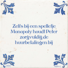 Zelfs bij een spelletje Monopoly houdt Peter zorgvuldig de huurbetalingen bij - 3 keer bekeken