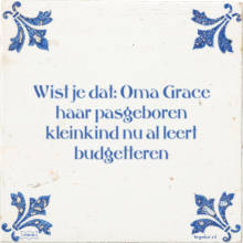 Wist je dat: Oma Grace haar pasgeboren kleinkind nu al leert budgetteren - 1 keer bekeken