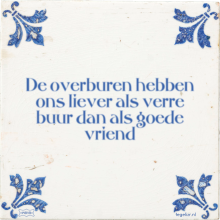 De overburen hebben ons liever als verre buur dan als goede vriend - 2 keer bekeken