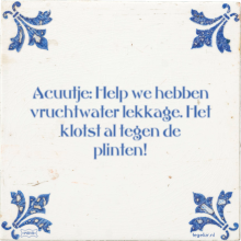 Acuutje: Help we hebben vruchtwater lekkage. Het klotst al tegen de plinten! - 6 keer bekeken