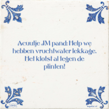 Acuutje JM pand: Help we hebben vruchtwater lekkage. Het klotst al tegen de plinten! - 8 keer bekeken