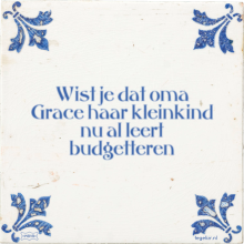Wist je dat oma Grace haar kleinkind nu al leert budgetteren - 1 keer bekeken