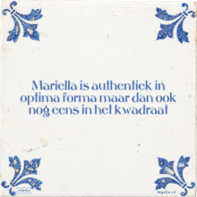 Mariella is authentiek in optima forma maar dan ook nog eens in het kwadraat - 9 keer bekeken