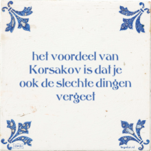 het voordeel van Korsakov is dat je ook de slechte dingen vergeet - 2 keer bekeken