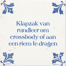 Klapzak van rundleer om crossbody of aan een riem te dragen - 1 keer bekeken