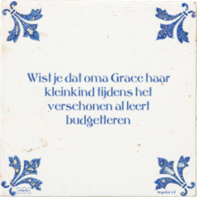 Wist je dat oma Grace haar kleinkind tijdens het verschonen al leert budgetteren - 5 keer bekeken