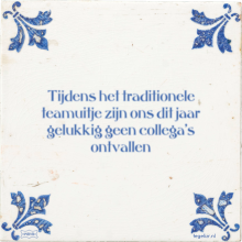 Tijdens het traditionele teamuitje zijn ons dit jaar gelukkig geen collega's ontvallen - 4 keer bekeken