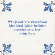 Wist je dat oma Grace haar kleinkind tijdens het luier verschonen al leert budgetteren - 14 keer bekeken