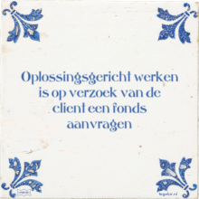 Oplossingsgericht werken is op verzoek van de client een fonds aanvragen - 2 keer bekeken