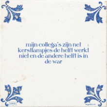 mijn collega's zijn net kerstlampjes de helft werkt niet en de andere helft is in de war - 3 keer bekeken