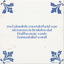met absolute meerderheid van stemmen is besloten dat Guitha onze vaste huisnotulist wordt - 4 keer bekeken