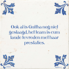 Ook al is Guitha nog niet geslaagd, het team is cum laude tevreden met haar prestaties. - 6 keer bekeken