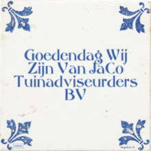 Goedendag Wij Zijn Van JaCo Tuinadviseurders BV - 5 keer bekeken