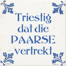 Triestig dat die PAARSE vertrekt - 3 keer bekeken