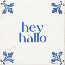 hey hallo - 1 keer bekeken