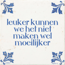 leuker kunnen we het niet maken wel moeilijker - 1 keer bekeken