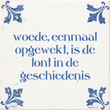 woede, eenmaal opgewekt, is de lont in de geschiedenis - 10 keer bekeken
