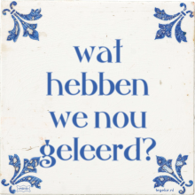 wat hebben we nou geleerd? - 1 keer bekeken