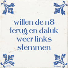 willen de n8 terug en daluk weer links stemmen - 10 keer bekeken