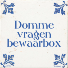 Domme vragen bewaarbox - 1 keer bekeken