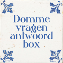 Domme vragen antwoord box - 1 keer bekeken
