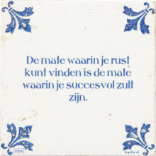 De mate waarin je rust kunt vinden is de mate waarin je succesvol zult zijn. - 2 keer bekeken