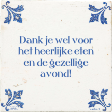 Dank je wel voor het heerlijke eten en de gezellige avond! - 1 keer bekeken