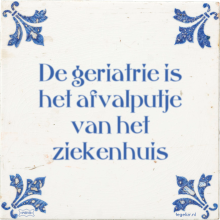 De geriatrie is het afvalputje van het ziekenhuis - 1 keer bekeken