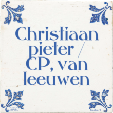 Christiaan pieter / CP, van leeuwen - 2 keer bekeken