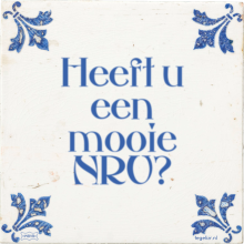 Heeft u een mooie NRU? - 1 keer bekeken