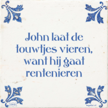 John laat de touwtjes vieren, want hij gaat rentenieren - 7 keer bekeken