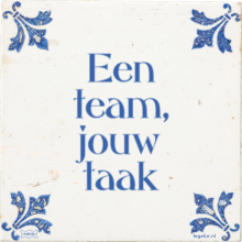 Een team, jouw taak - 5 keer bekeken