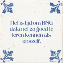 Het is tijd om BNG data net zo goed te leren kennen als onszelf. - 5 keer bekeken
