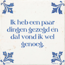 Ik heb een paar dingen gezegd en dat vond ik wel genoeg. - 5 keer bekeken