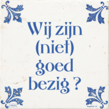 Wij zijn (niet) goed bezig ? - 1 keer bekeken