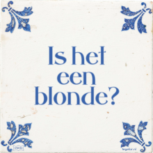 Is het een blonde? - 3 keer bekeken