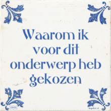 Waarom ik voor dit onderwerp heb gekozen - 5 keer bekeken