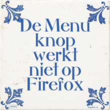 De Menu knop werkt niet op Firefox - 31 keer bekeken