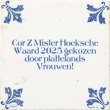 Cor Z Mister Hoeksche Waard 2025 gekozen door plattelands Vrouwen! - 25 keer bekeken