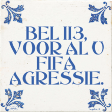 BEL 113, VOOR AL U FIFA AGRESSIE. - 12 keer bekeken