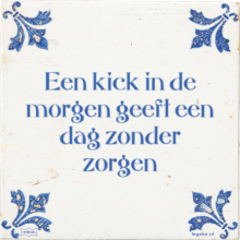 Een kick in de morgen geeft een dag zonder zorgen - 13 keer bekeken