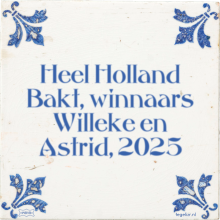 Heel Holland Bakt, winnaars Willeke en Astrid, 2025 - 6 keer bekeken