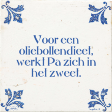 Voor een oliebollendieet, werkt Pa zich in het zweet. - 3 keer bekeken