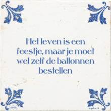 Het leven is een feestje, maar je moet wel zelf de ballonnen bestellen - 4 keer bekeken